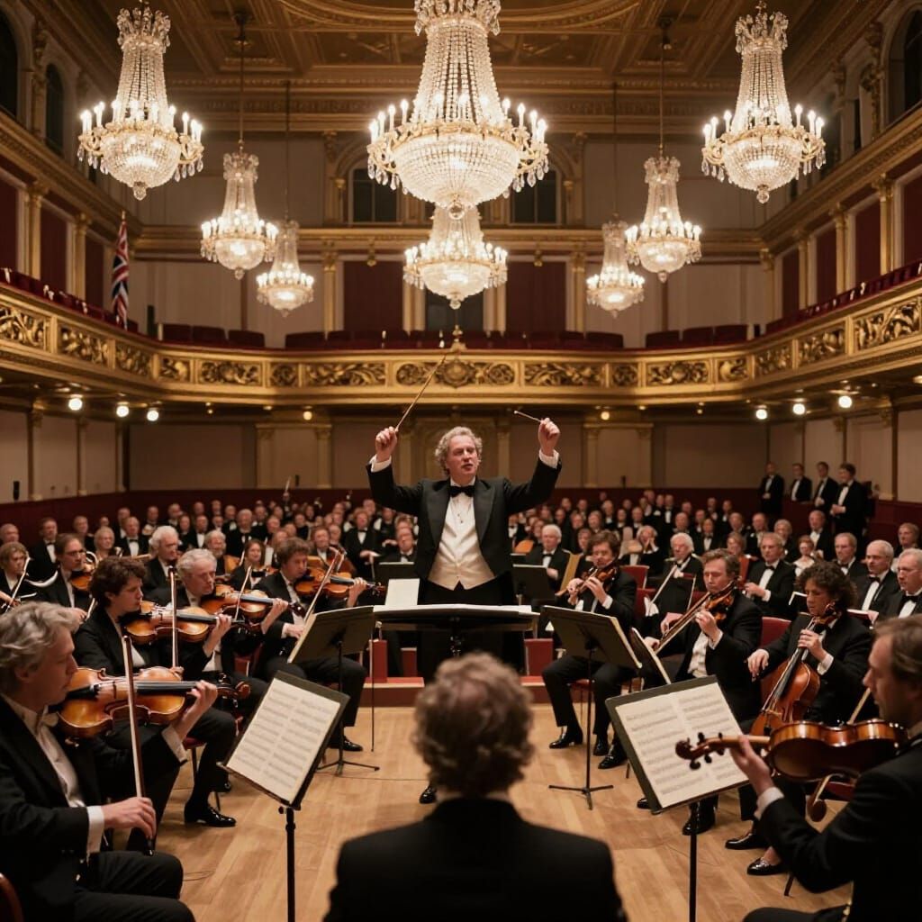Royal Orchestra Performs 'God Save The King' in Gilded Hall