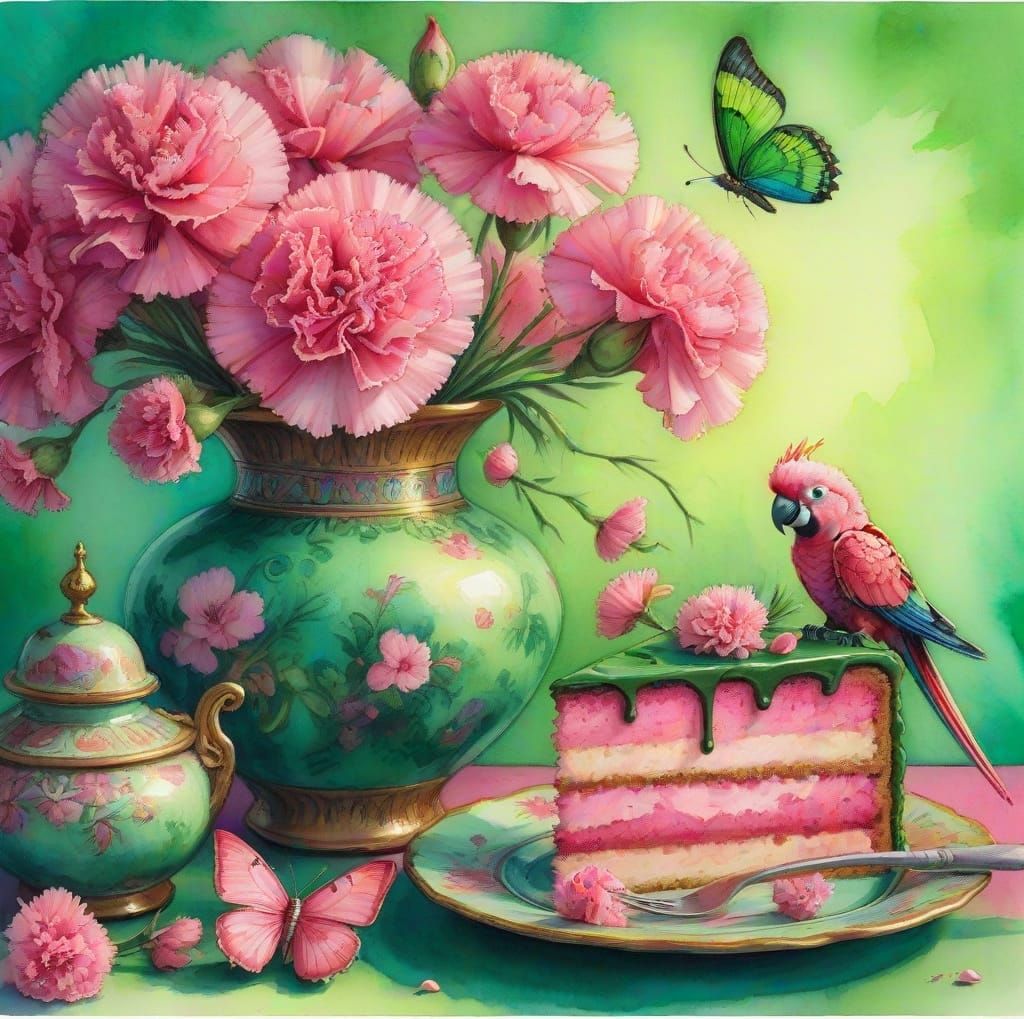 Pink & green  by @Alyssa