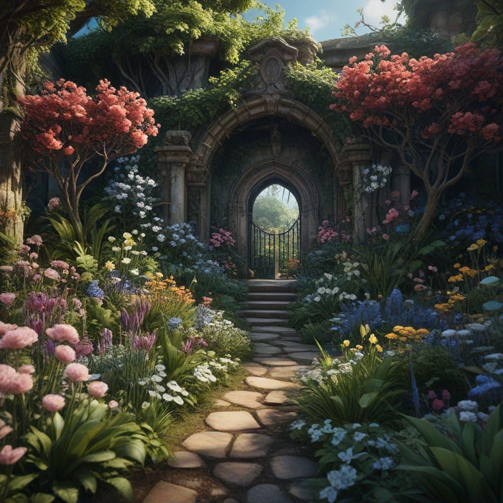 secret garden full of blooms   by @Mauve Marauder