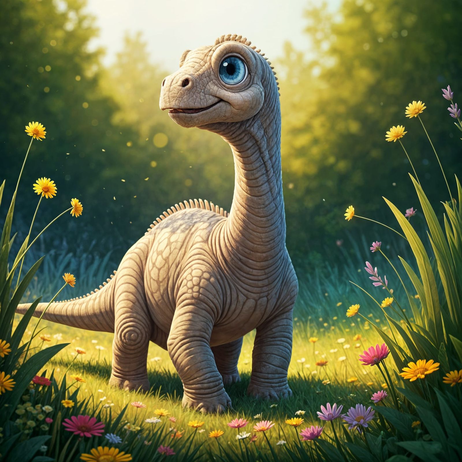 Cute brachiosaurus  by @Laevos