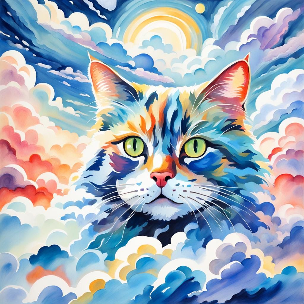 Cat made of clouds