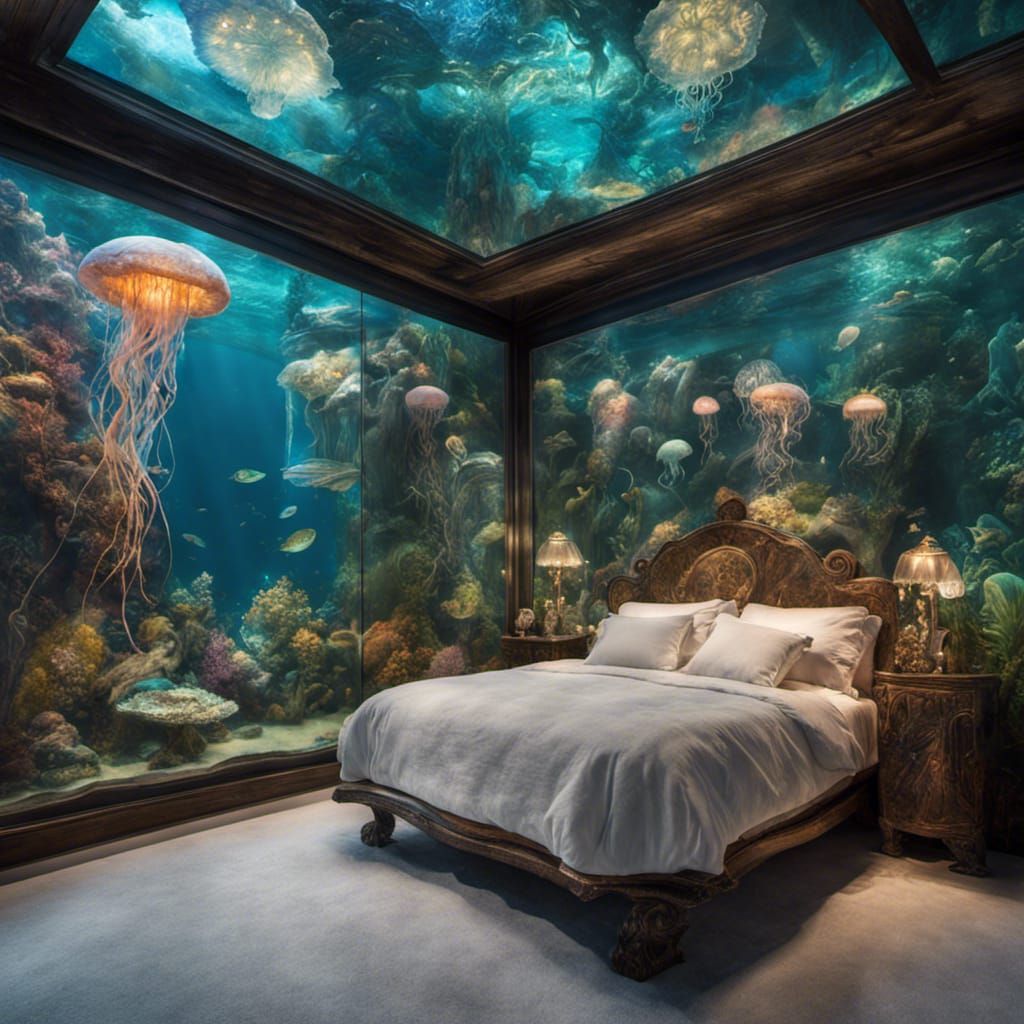 Underwater Bedroom - AI Generated Artwork - NightCafe Creator