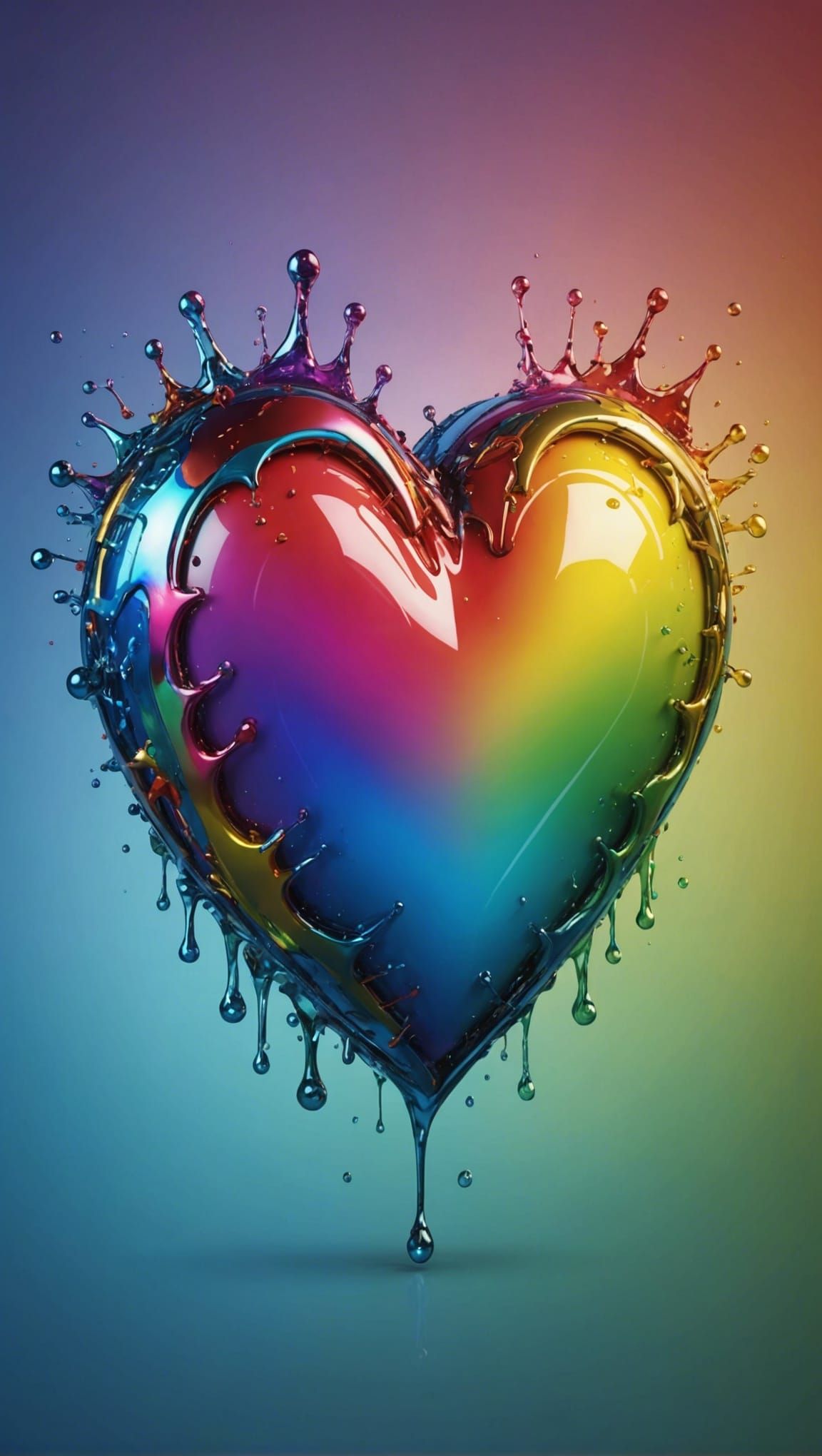 Rainbow Heart   by @LoneWolfToronto