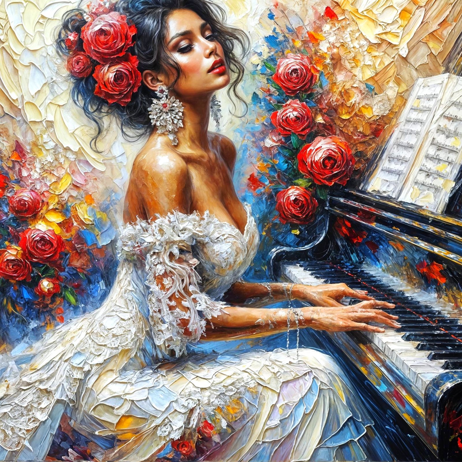 When the beautiful Creole played the piano  by @Francis H