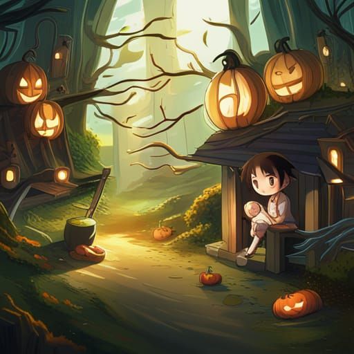 Halloween National Forest - AI Generated Artwork - NightCafe Creator