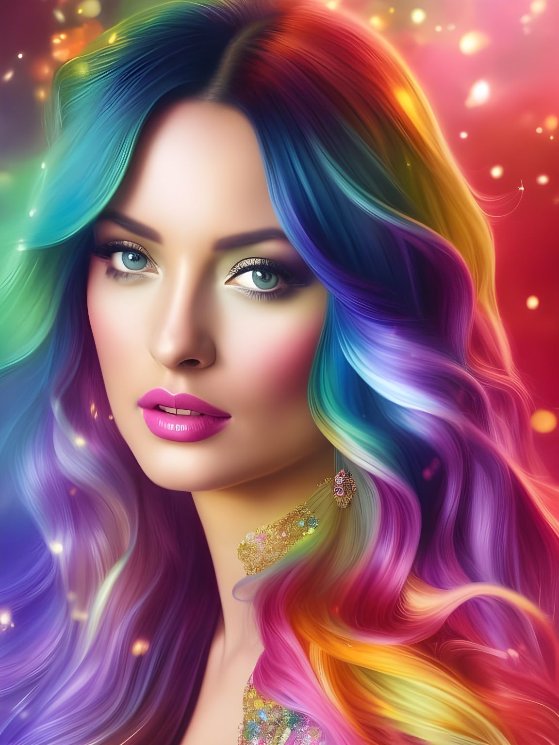 Rainbow Robin - AI Generated Artwork - NightCafe Creator