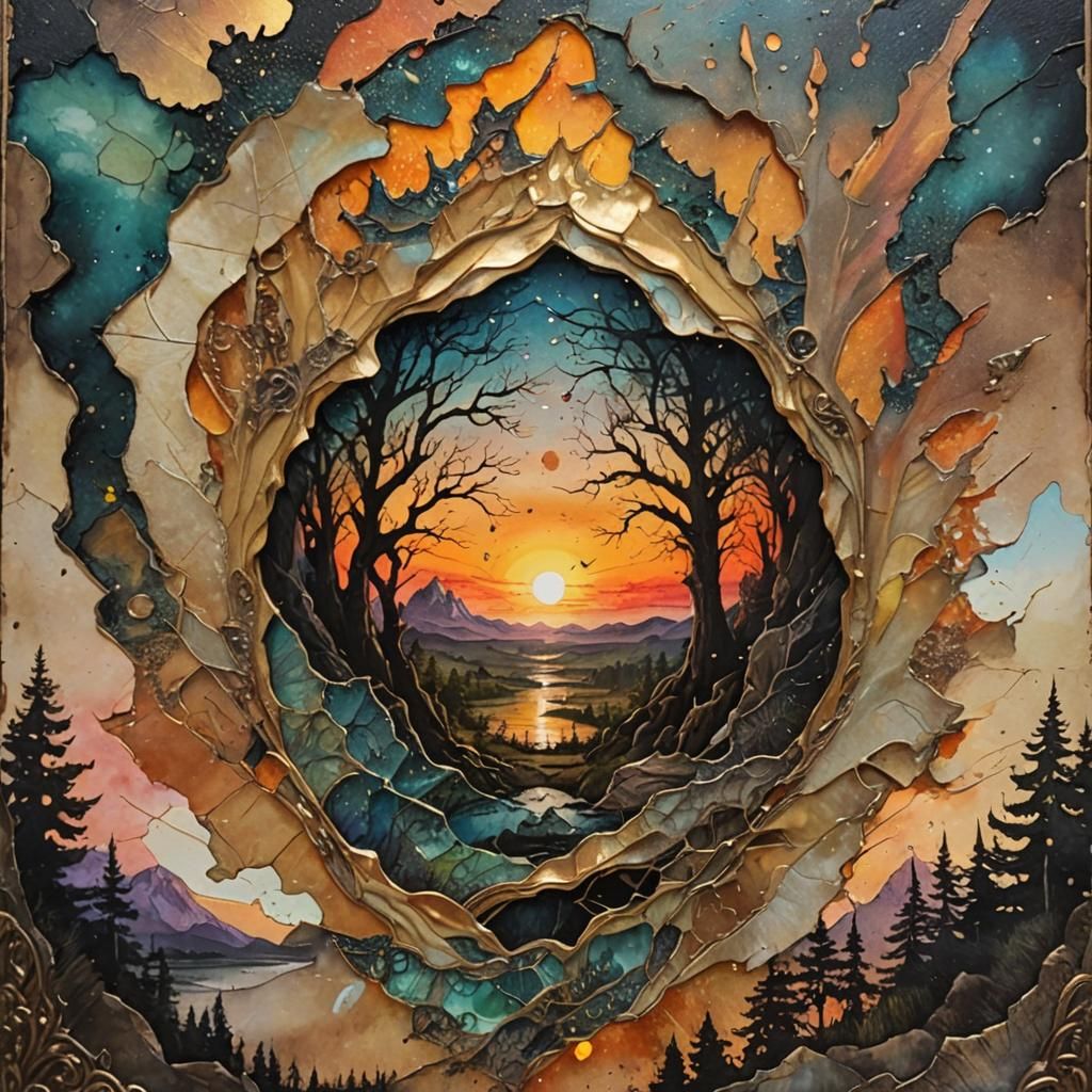 Detailed sunset painting  by @Sarah