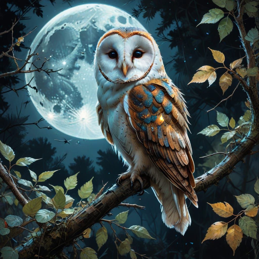 Barn owl   by @Skyangel