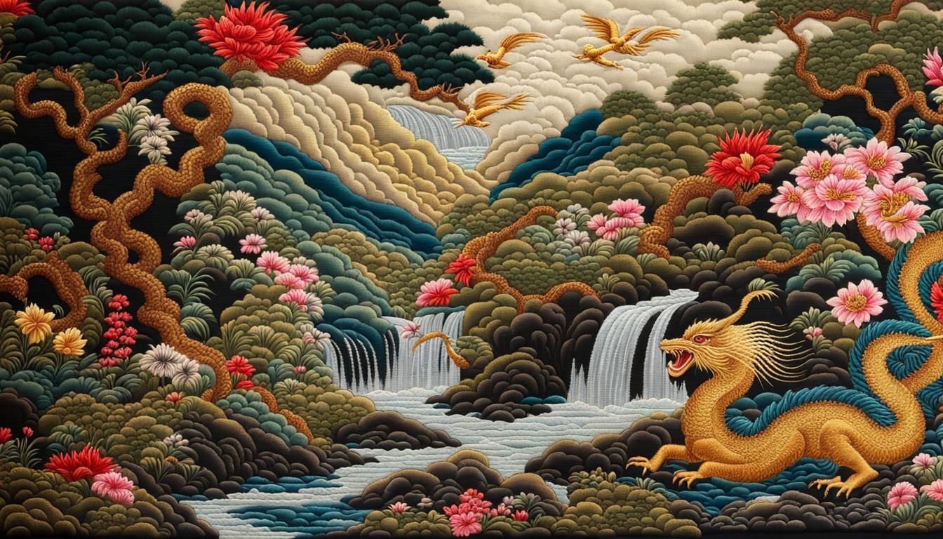 Enchanted forests and Chinese dragons  by @Bunnzo