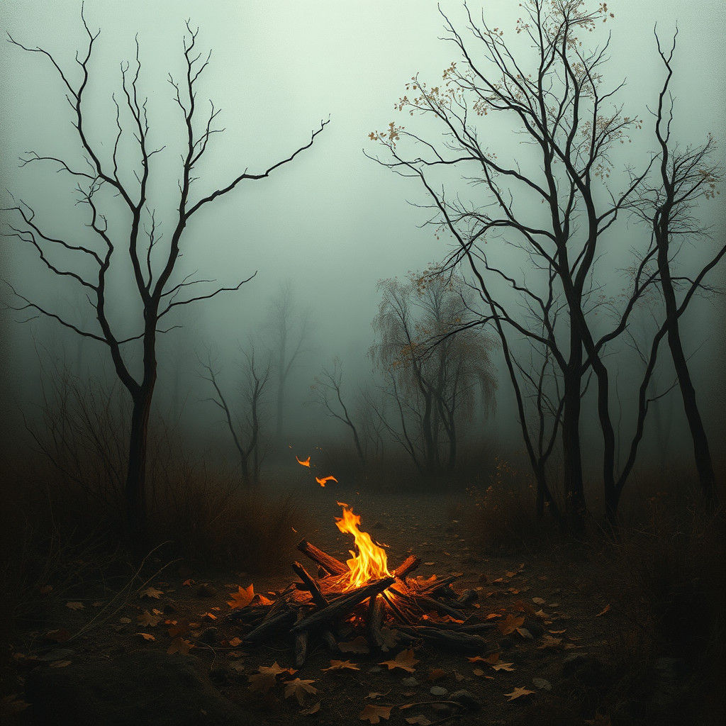 Ember of Summer in Autumnal Demise, Surrealist Style