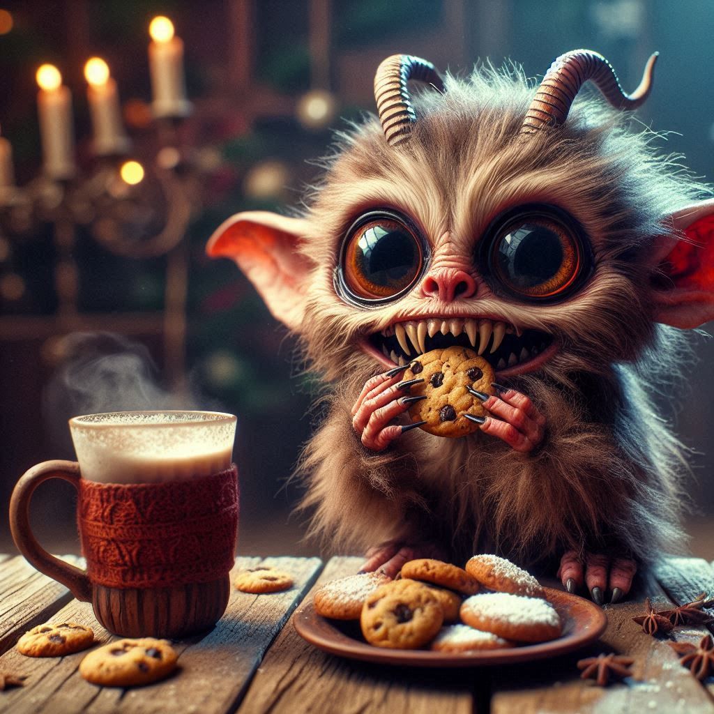 Baby Krampus likes cookies too