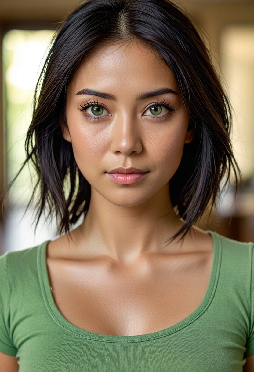 Her heritage, a blend so rare,
An Asian beauty, beyond compa...