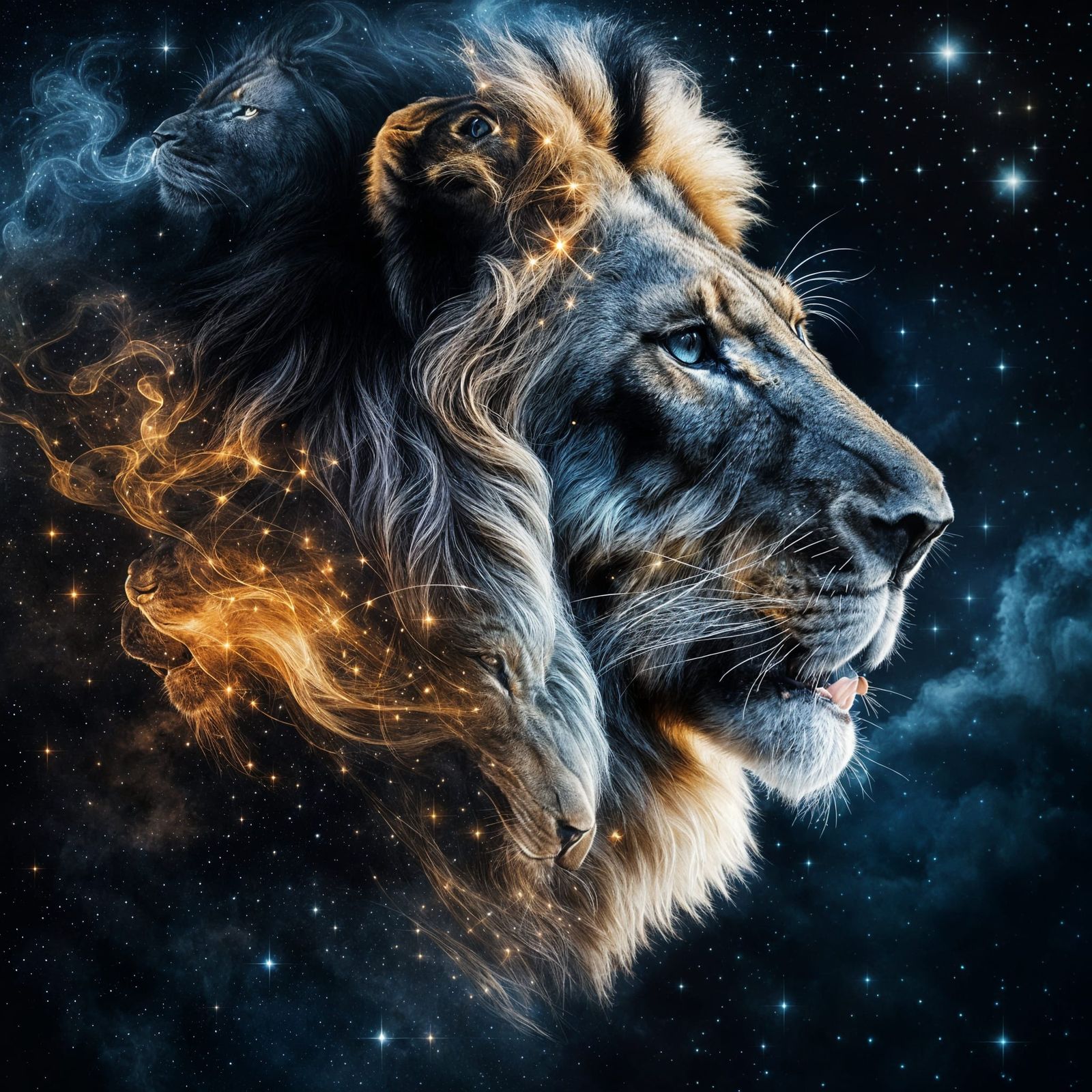 head of large lion  by @Razzmama 