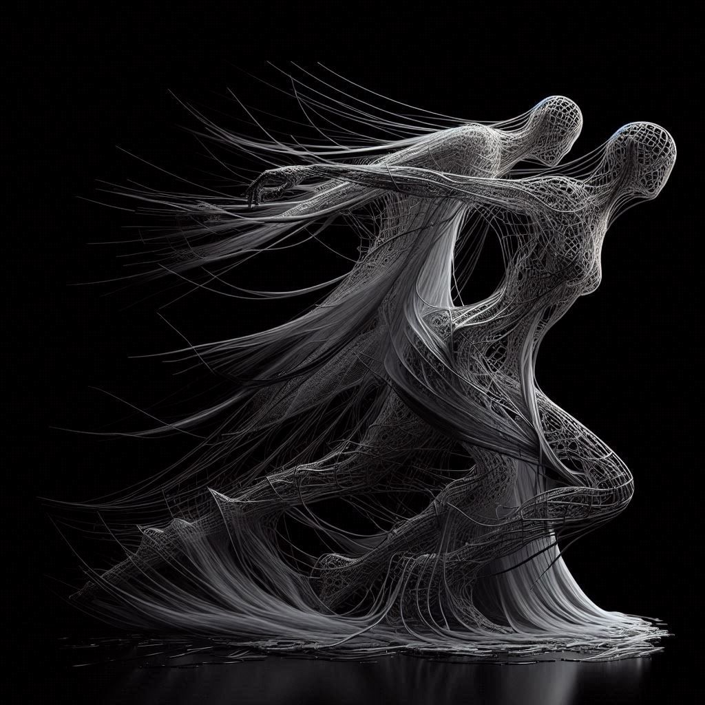 At the birth of the world. Sculpture.