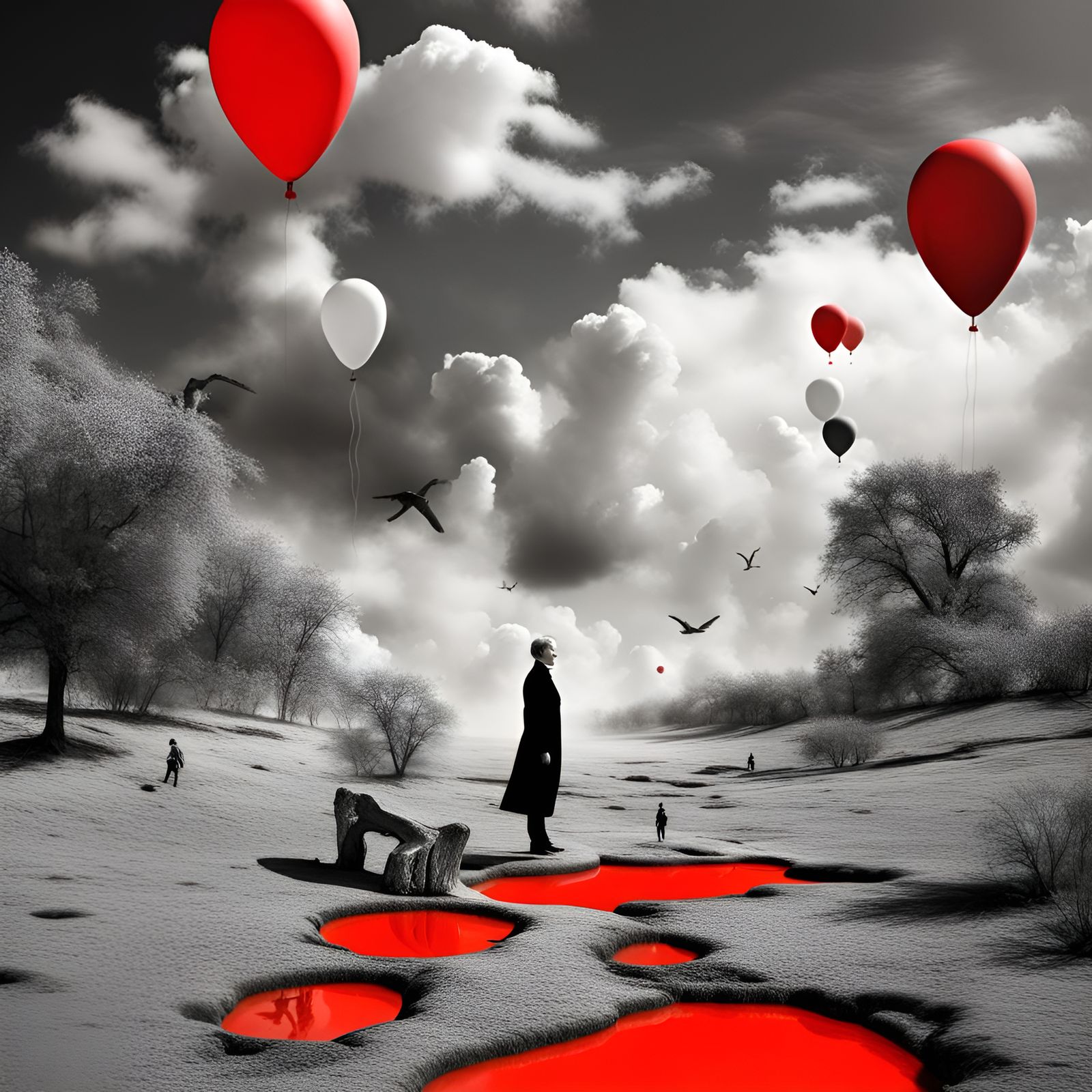 Selective color art, The Dream - AI Generated Artwork - NightCafe Creator