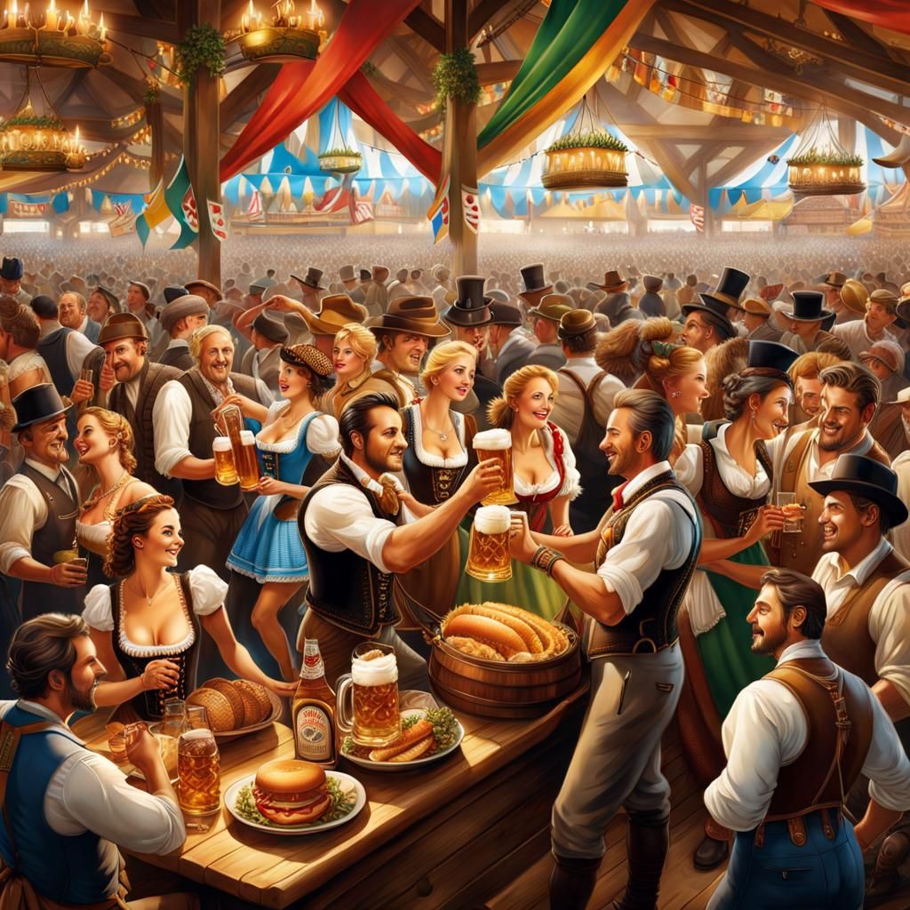 At the Oktoberfest - AI Generated Artwork - NightCafe Creator