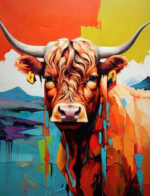 Highland Cow Portrait