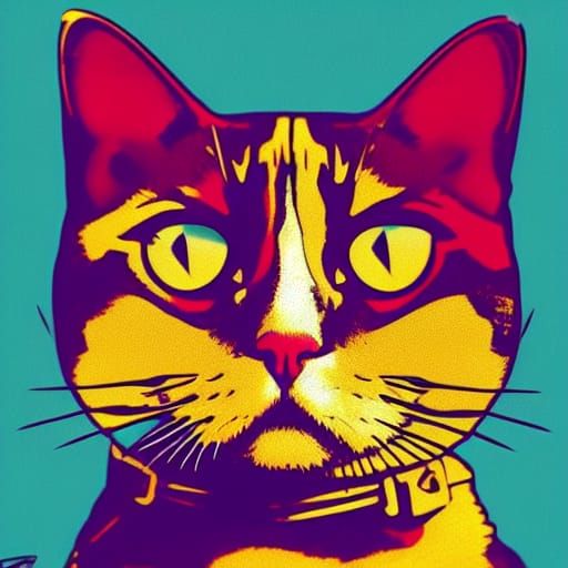 Pop art cat