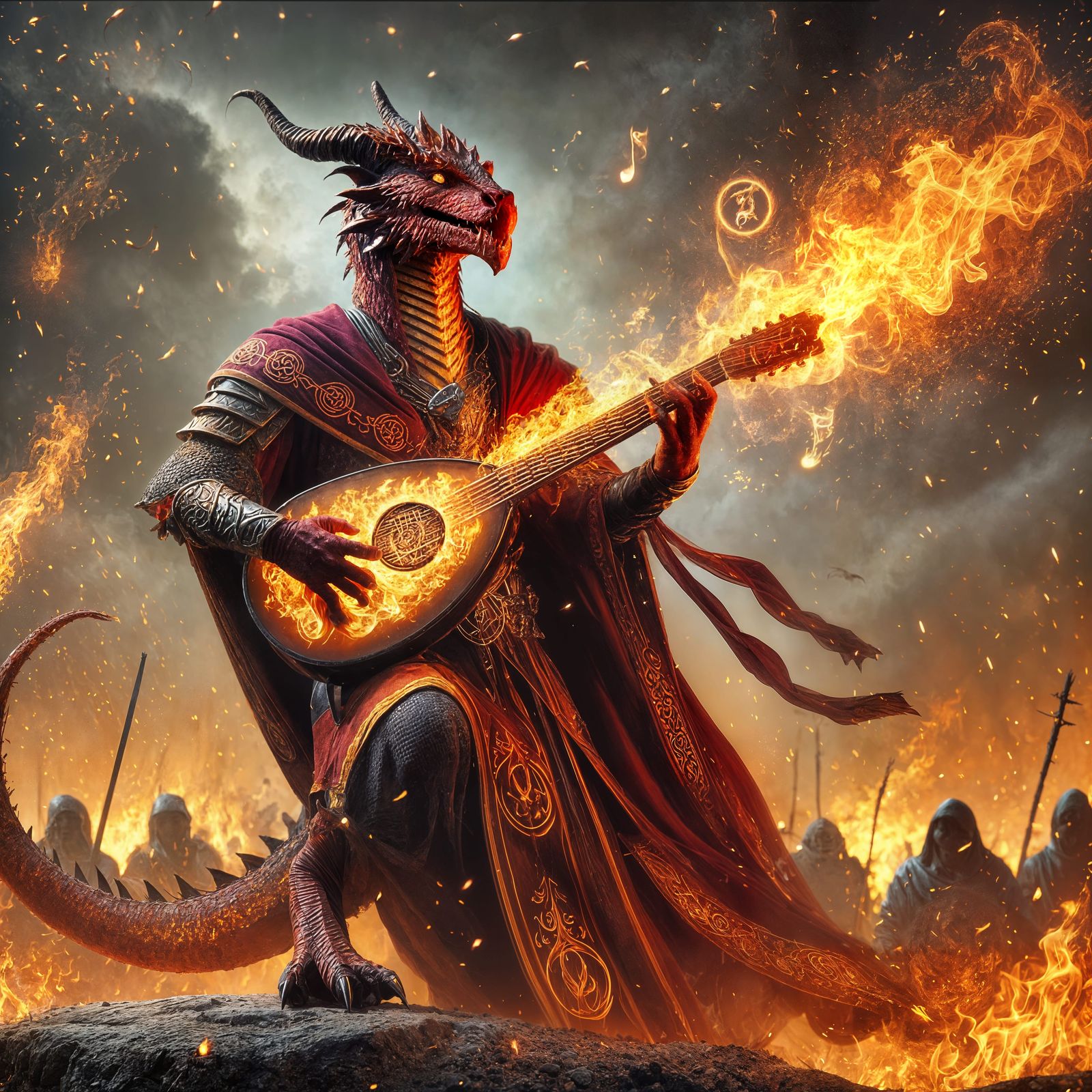 Vathros Flamevein, Dragonborn War-Singer of the Black Spire