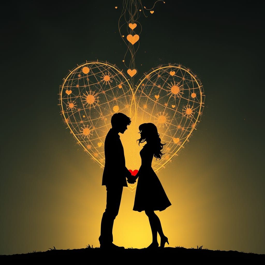 Worlds apart, they meet, Bound by love’s unspoken thread, Hearts as one, complete.  by @zephyrael