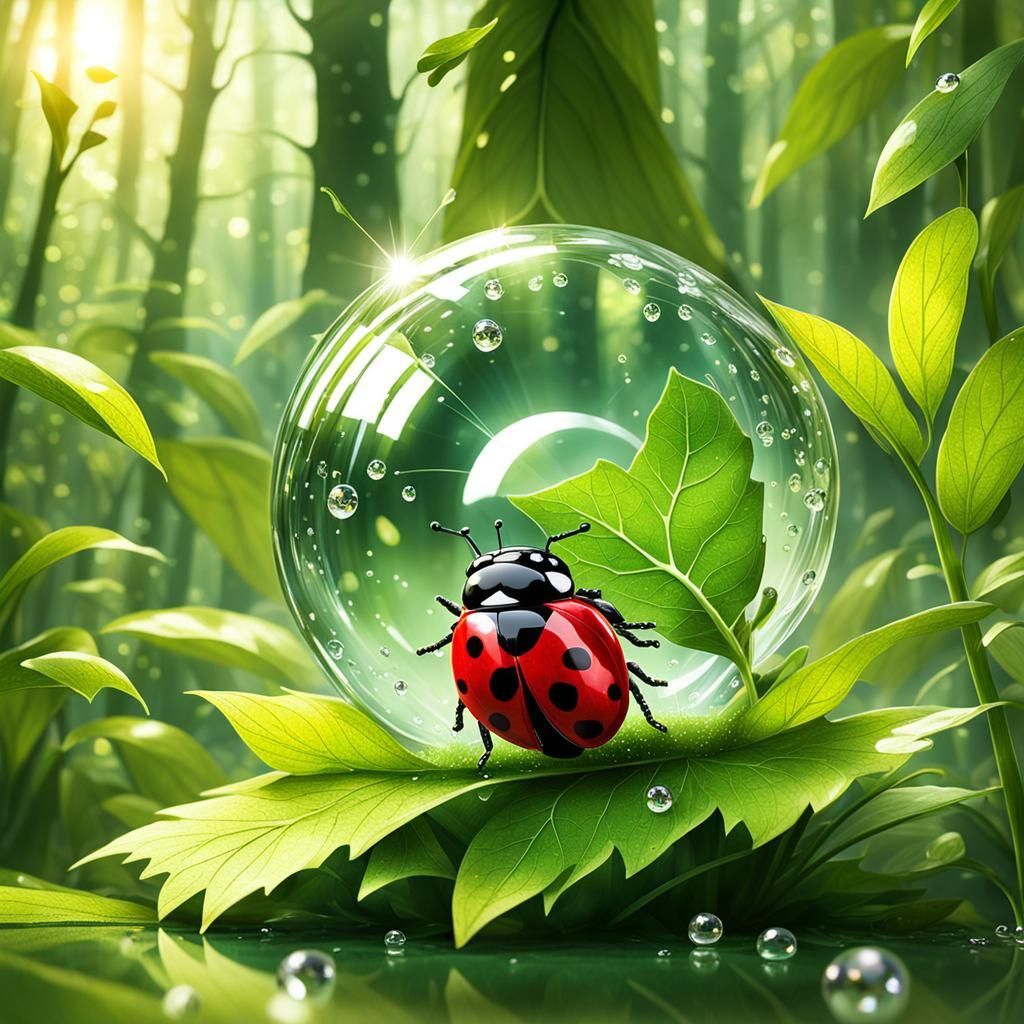 Bowled over by a dew drop  by @BethM-L