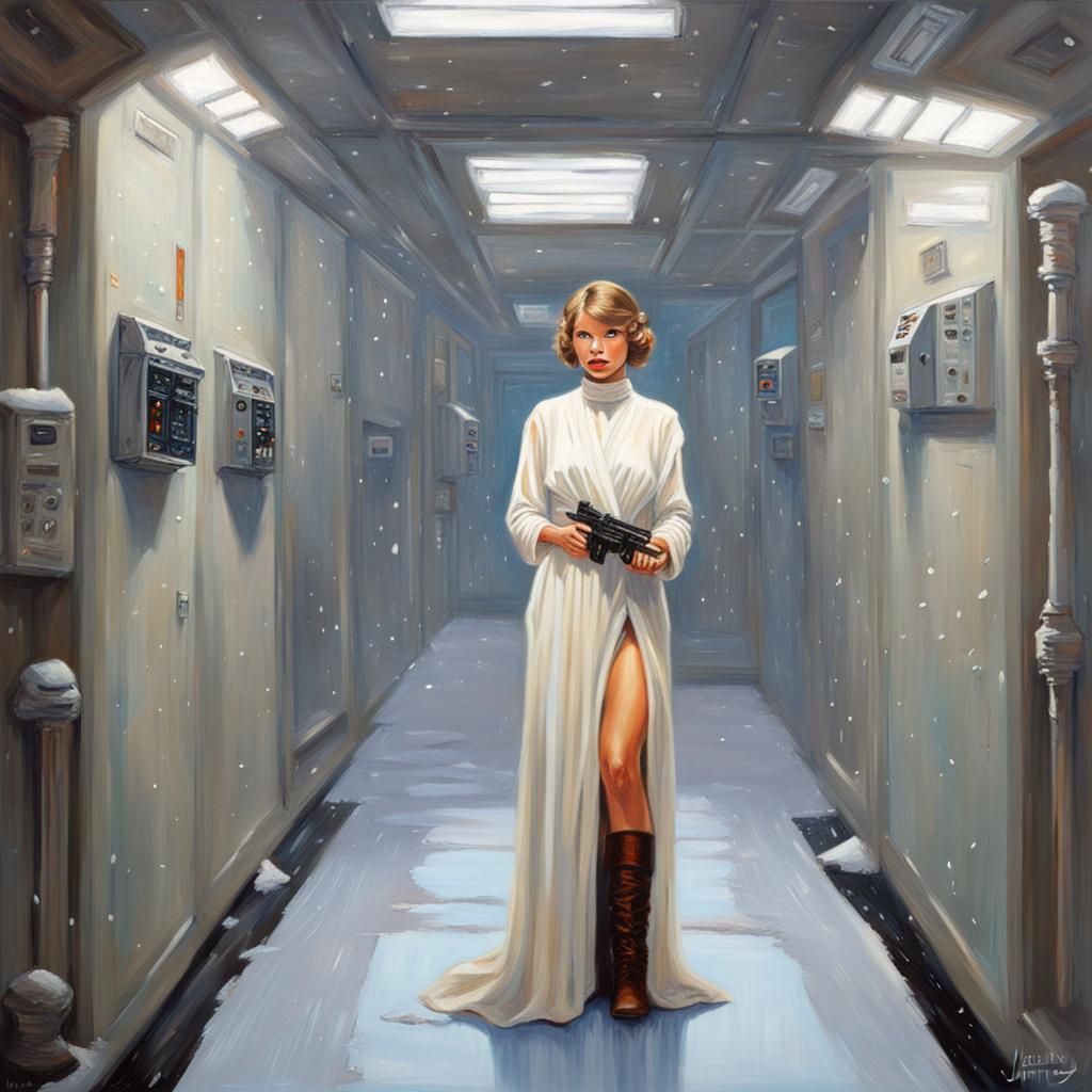 Taylor Swift as Princess Leia in Empire Strikes Back - AI Generated ...