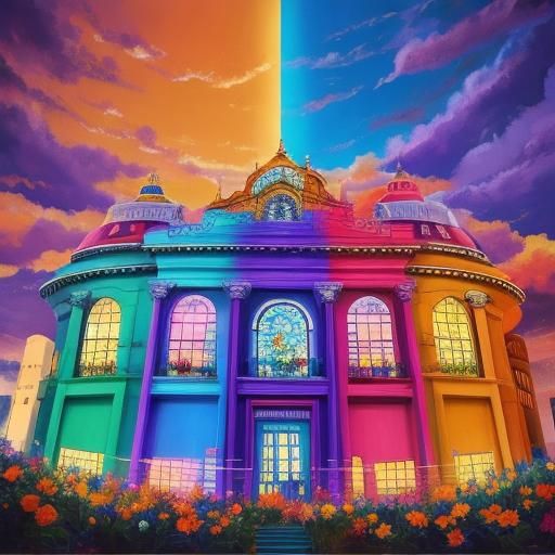 Abstract Purple and Orange Gradient