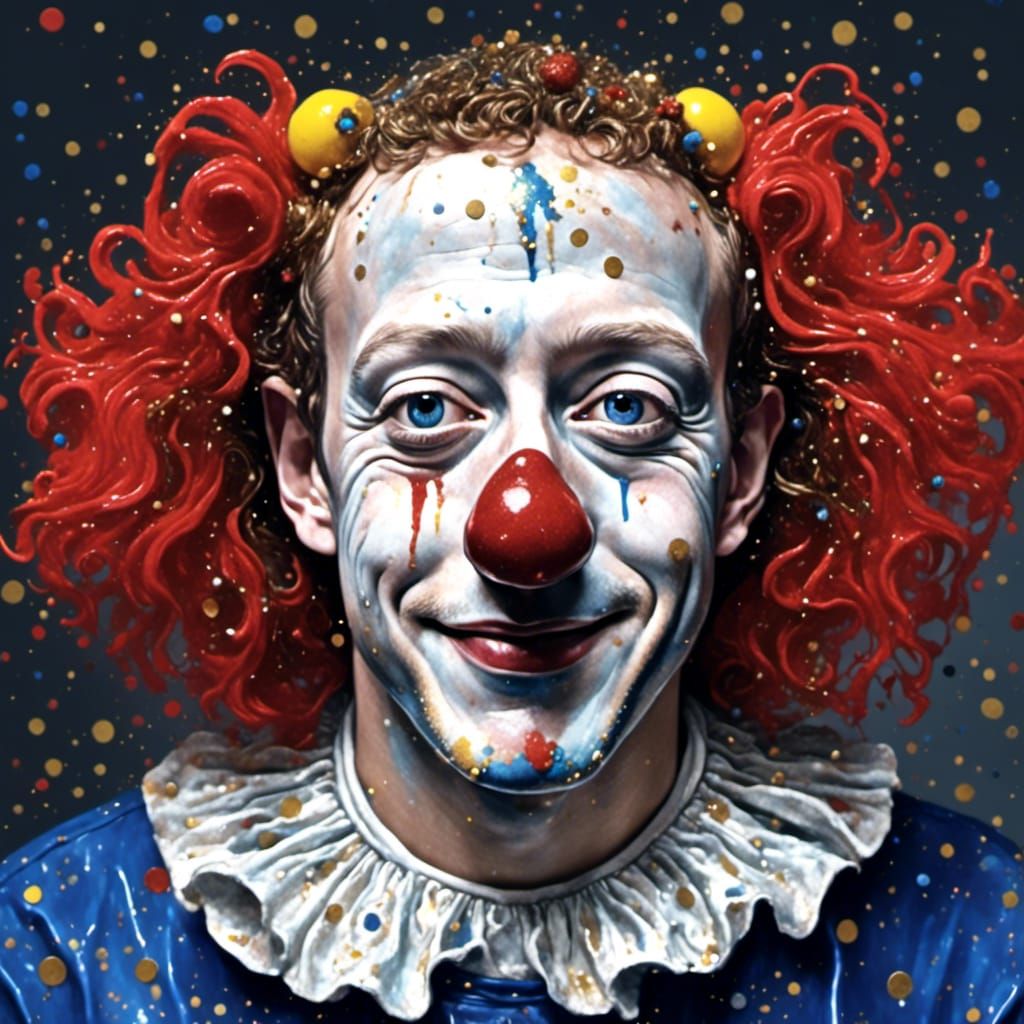 MARK ZUCKERBERG THE CLOWNPRINCE - AI Generated Artwork - NightCafe Creator