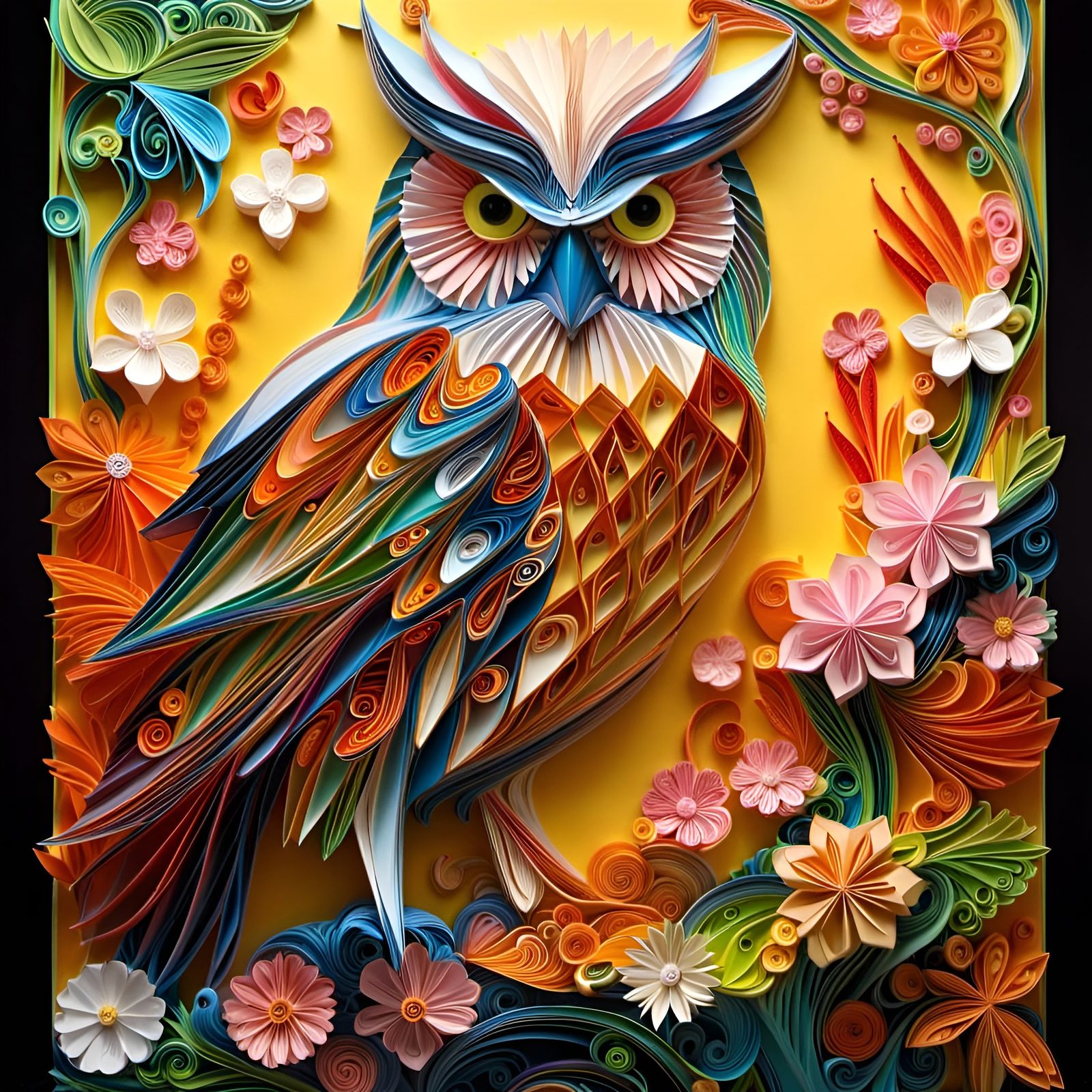 Beauty of the owl in origami  by @YYZ-5050