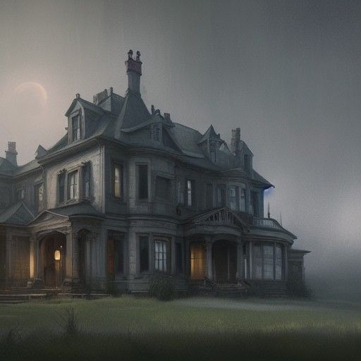 Creepy Mansion - AI Generated Artwork - NightCafe Creator