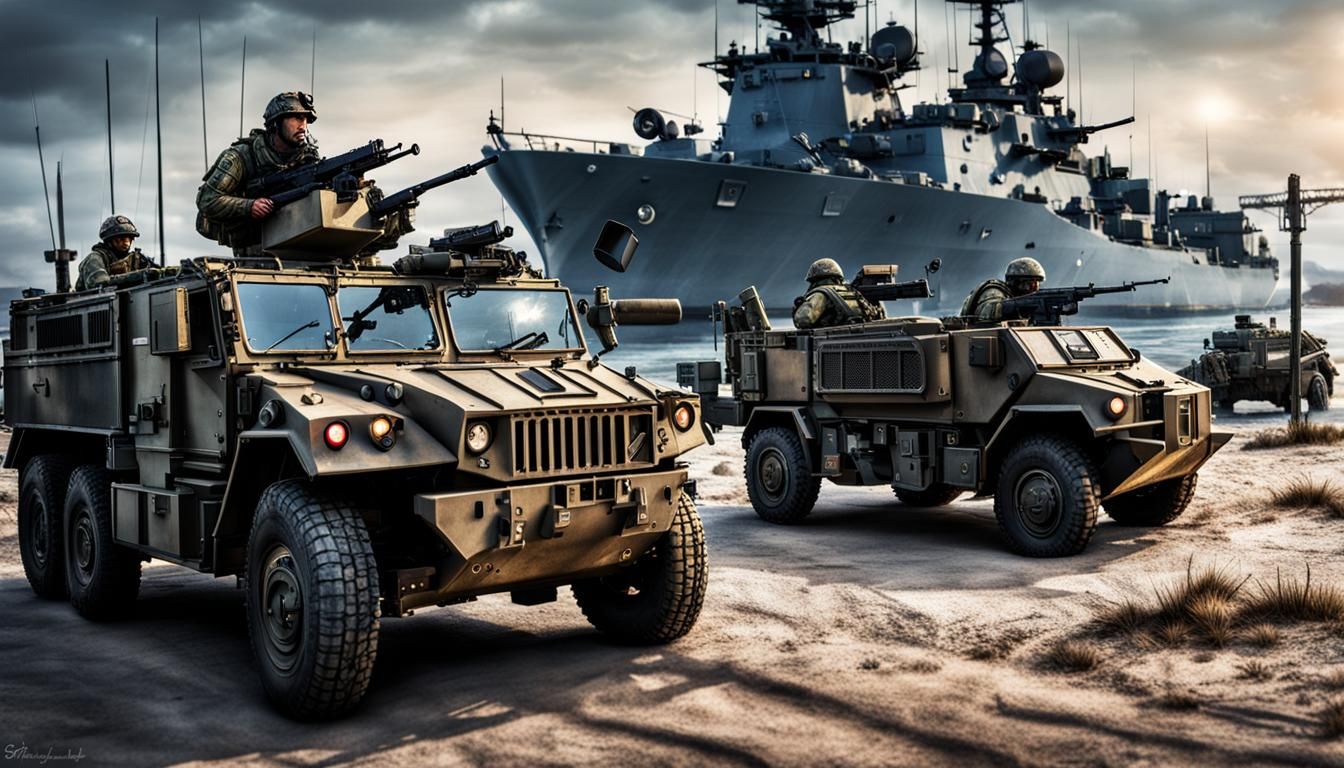 Armoured vehicles & boat