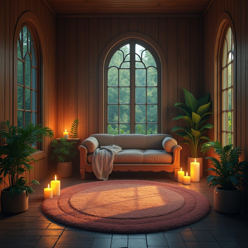 Serene Emotional Therapy Room in Matte Painting Style