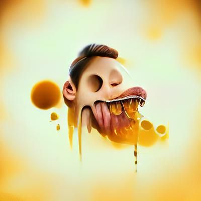 His mouth is filled with honey