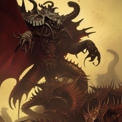 "Chaos space marines" killing tyranids, warhammer