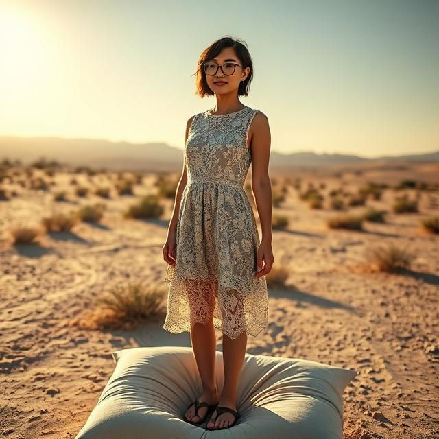 Standing on a pillow