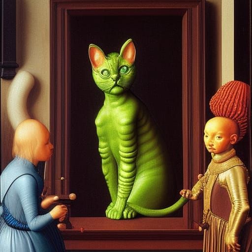 Create and invent, alien cat!.. 
Glass sculpture by Jan van ...