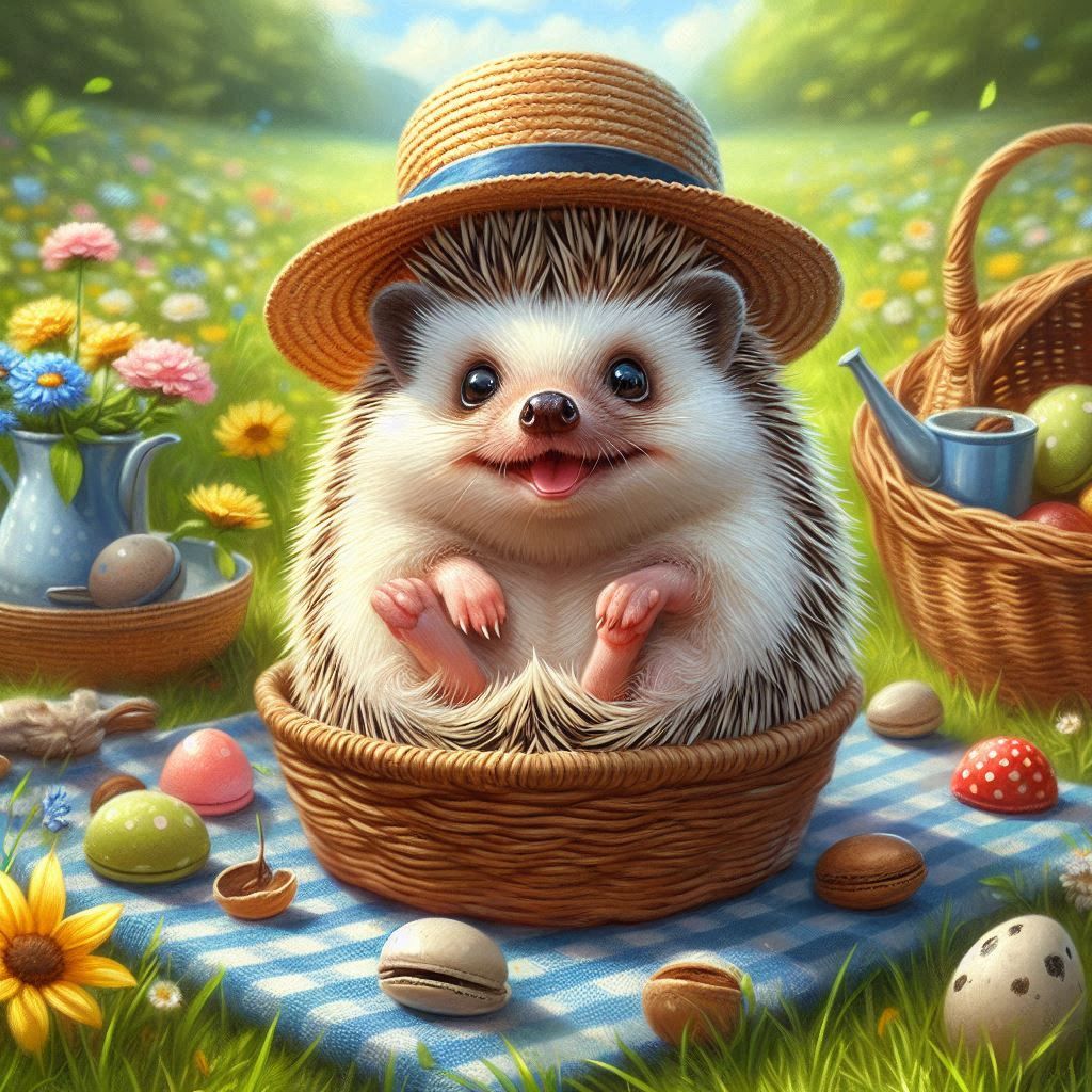 happy hedgehog