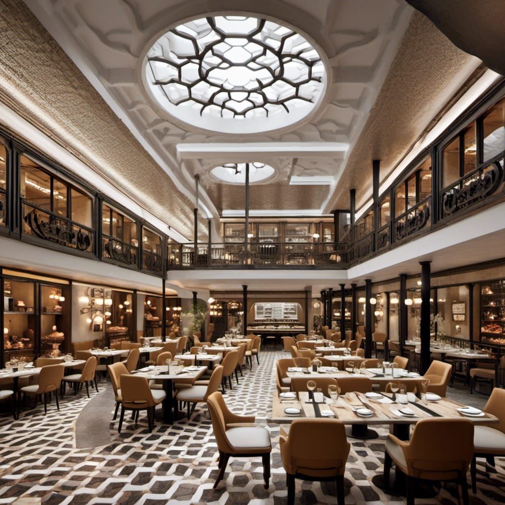 <lora:PhotoMaxHS:1.0> The Meat Café a maze of kitchens, rest...