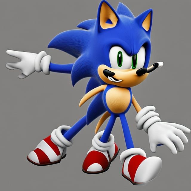 cursed sonic the hedgehog - AI Generated Artwork - NightCafe Creator