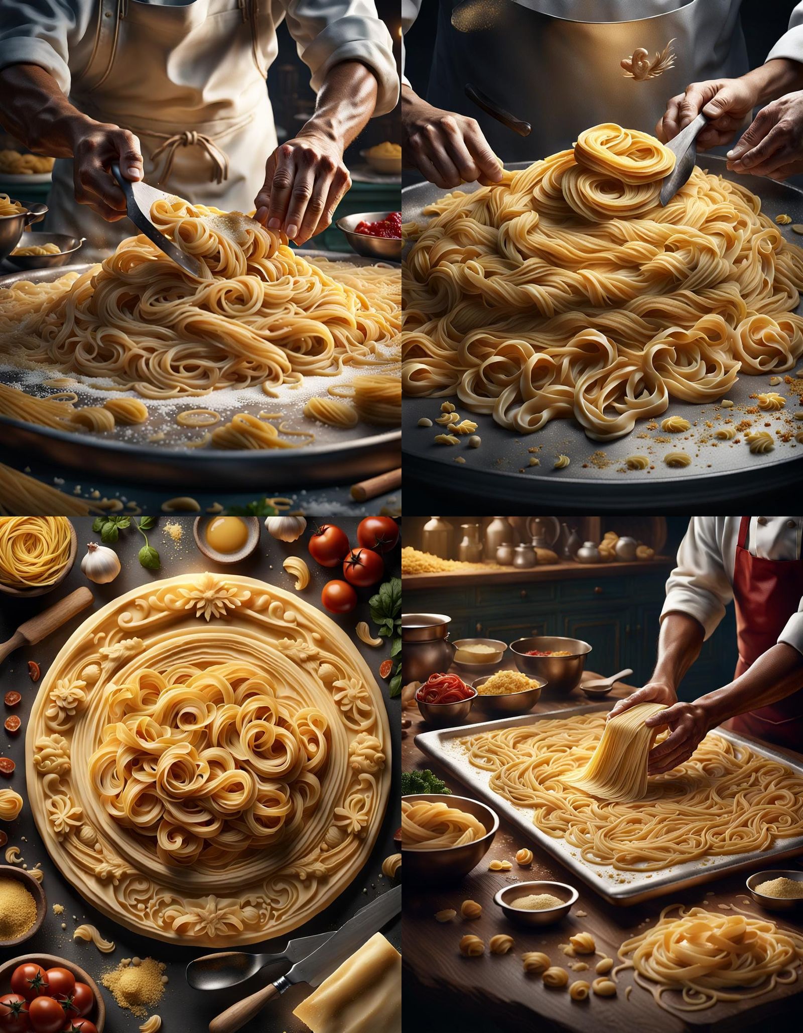 "In the hands of a master chef, pasta dough becomes a blank canvas, waiting to be shaped and molded into intricate desig...