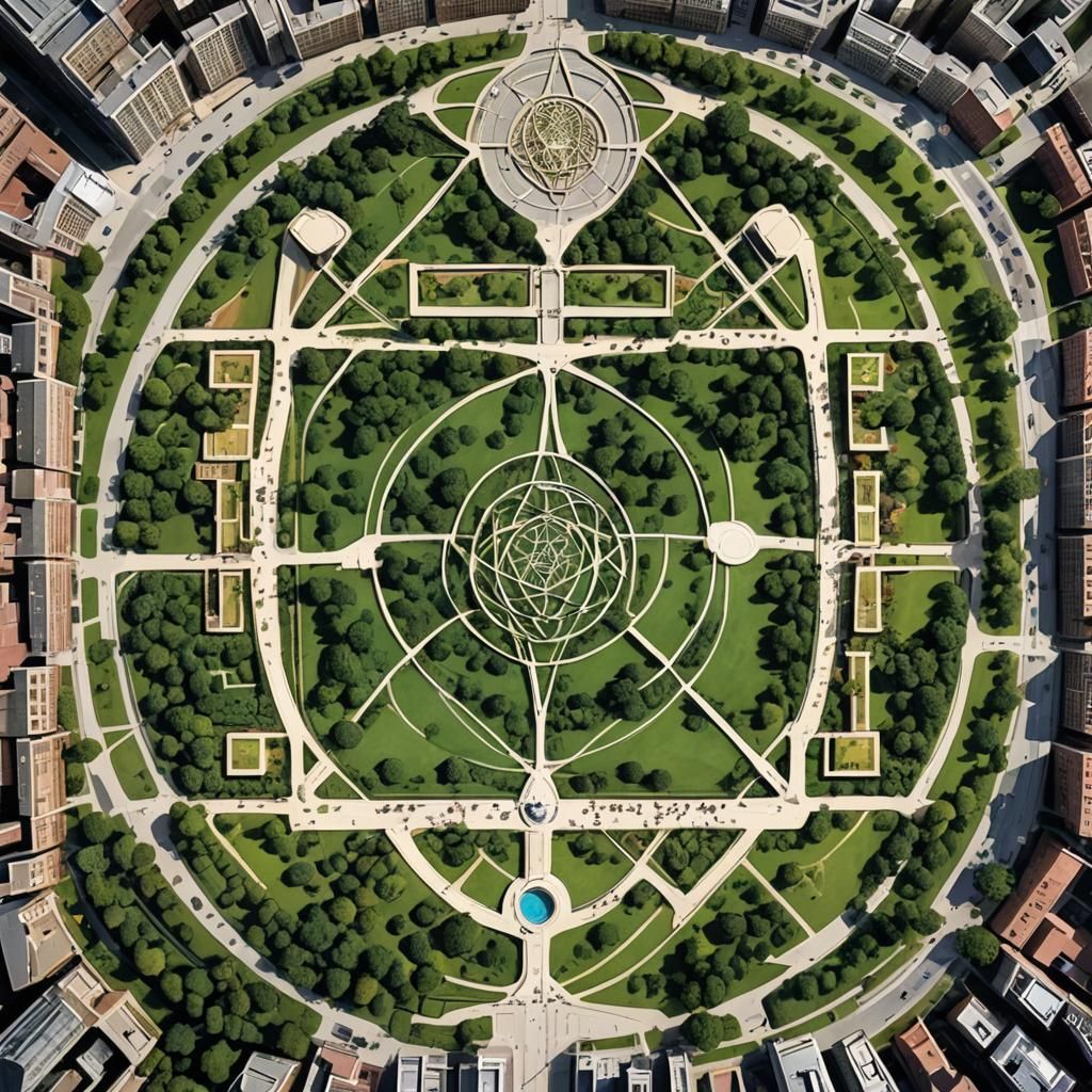 A city park planned according to the sacred geometry within ...
