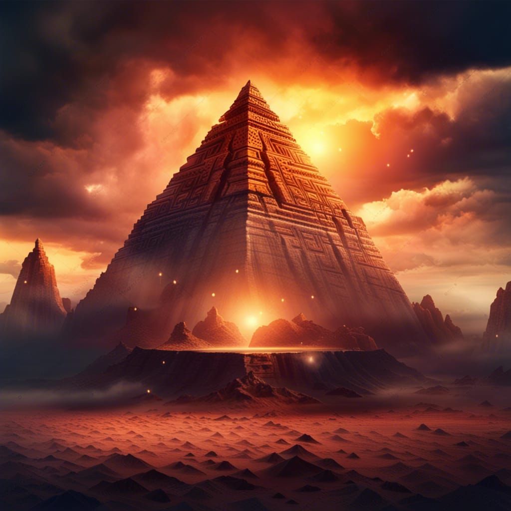 Pyramid - Starting the core - AI Generated Artwork - NightCafe Creator