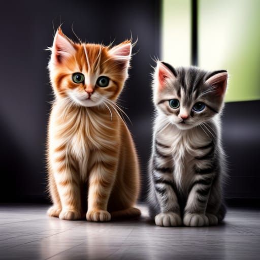 Cute kittens - AI Generated Artwork - NightCafe Creator