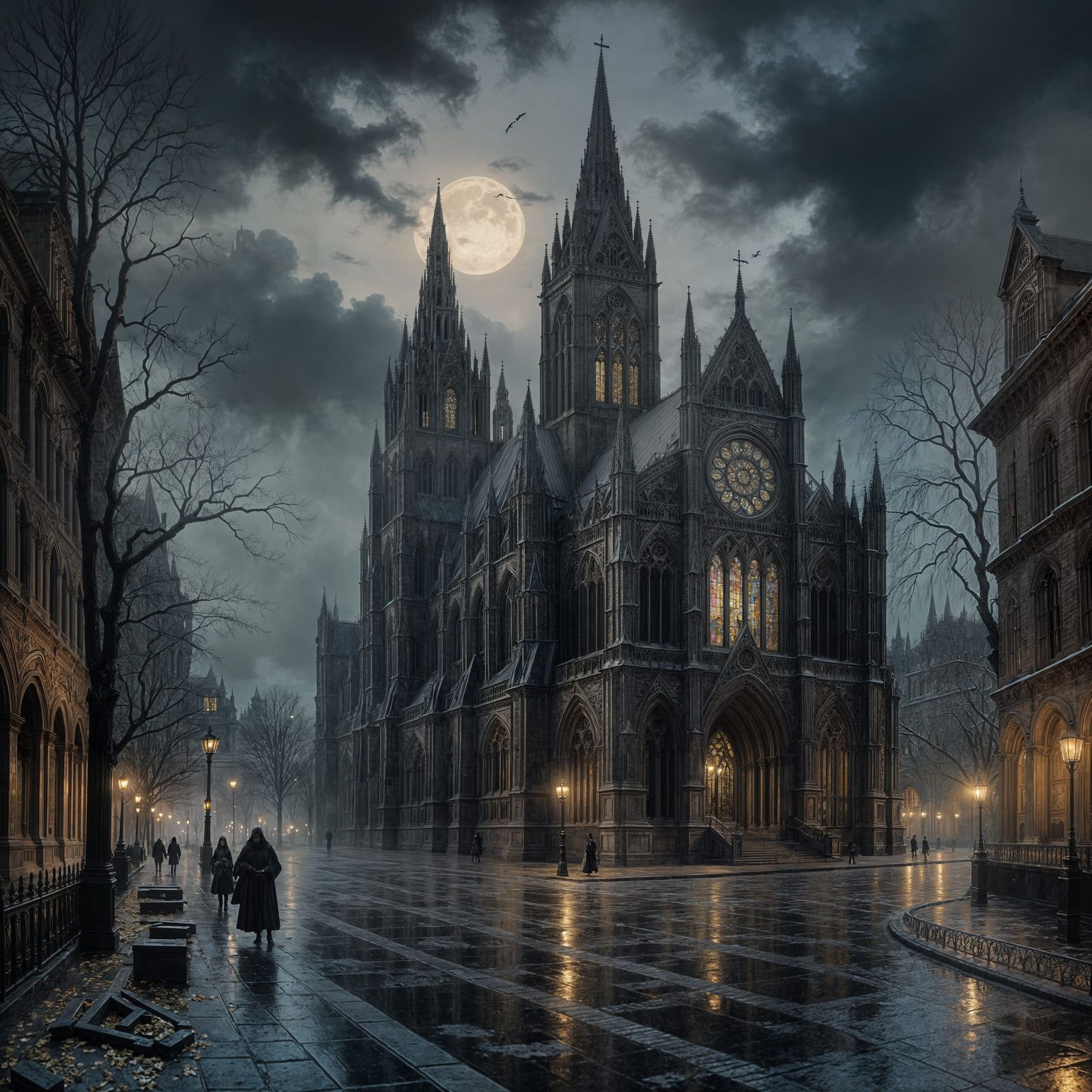 Gothic Cathedral on a dramatic grim evening.  by @singhroha