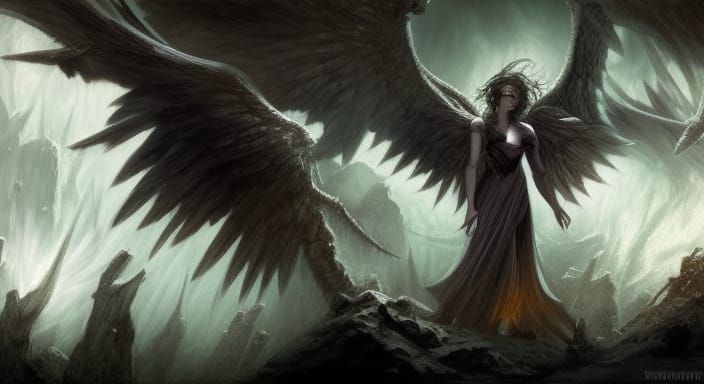 Fallen Angel Magic The Gathering art - AI Generated Artwork - NightCafe ...