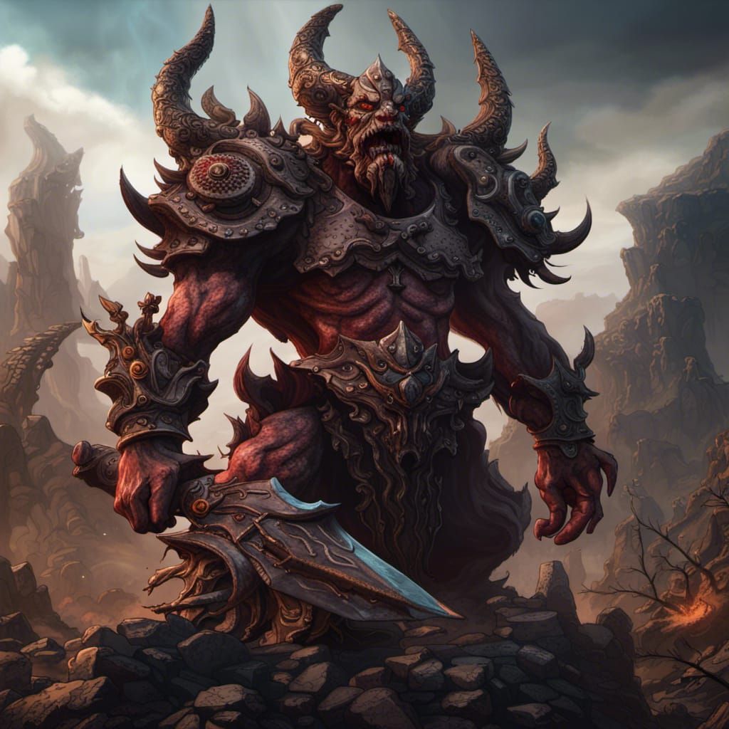 Demon Warlord - AI Generated Artwork - NightCafe Creator