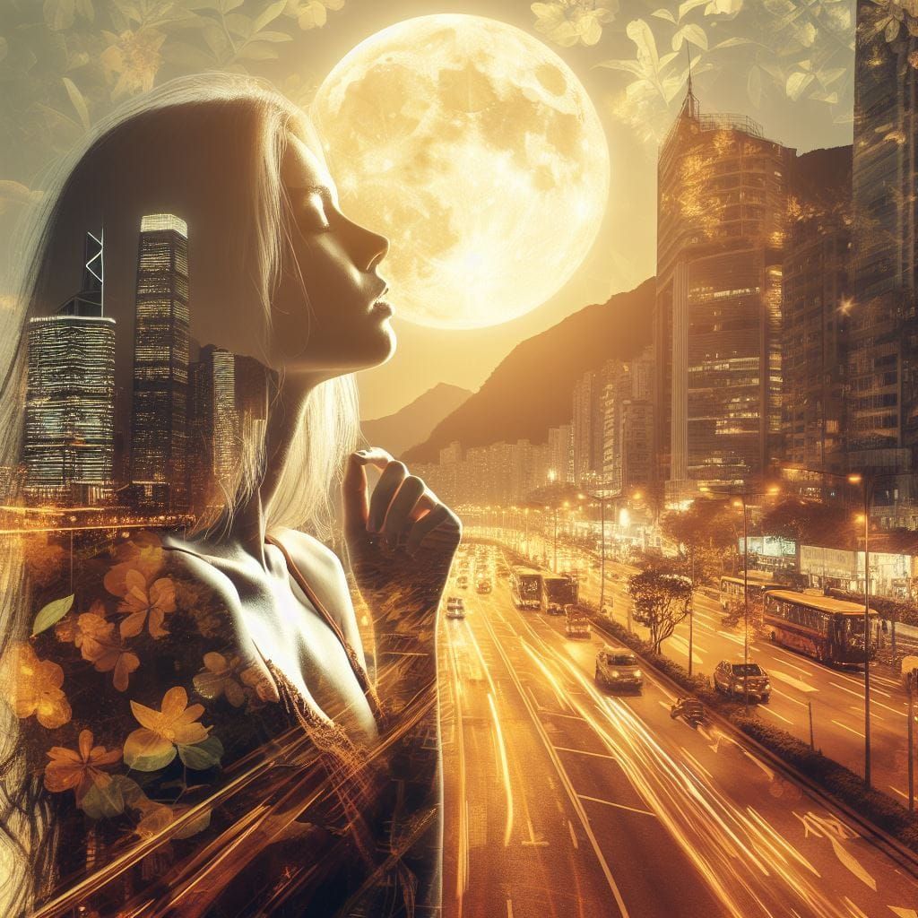 Double Exposure Lady 2