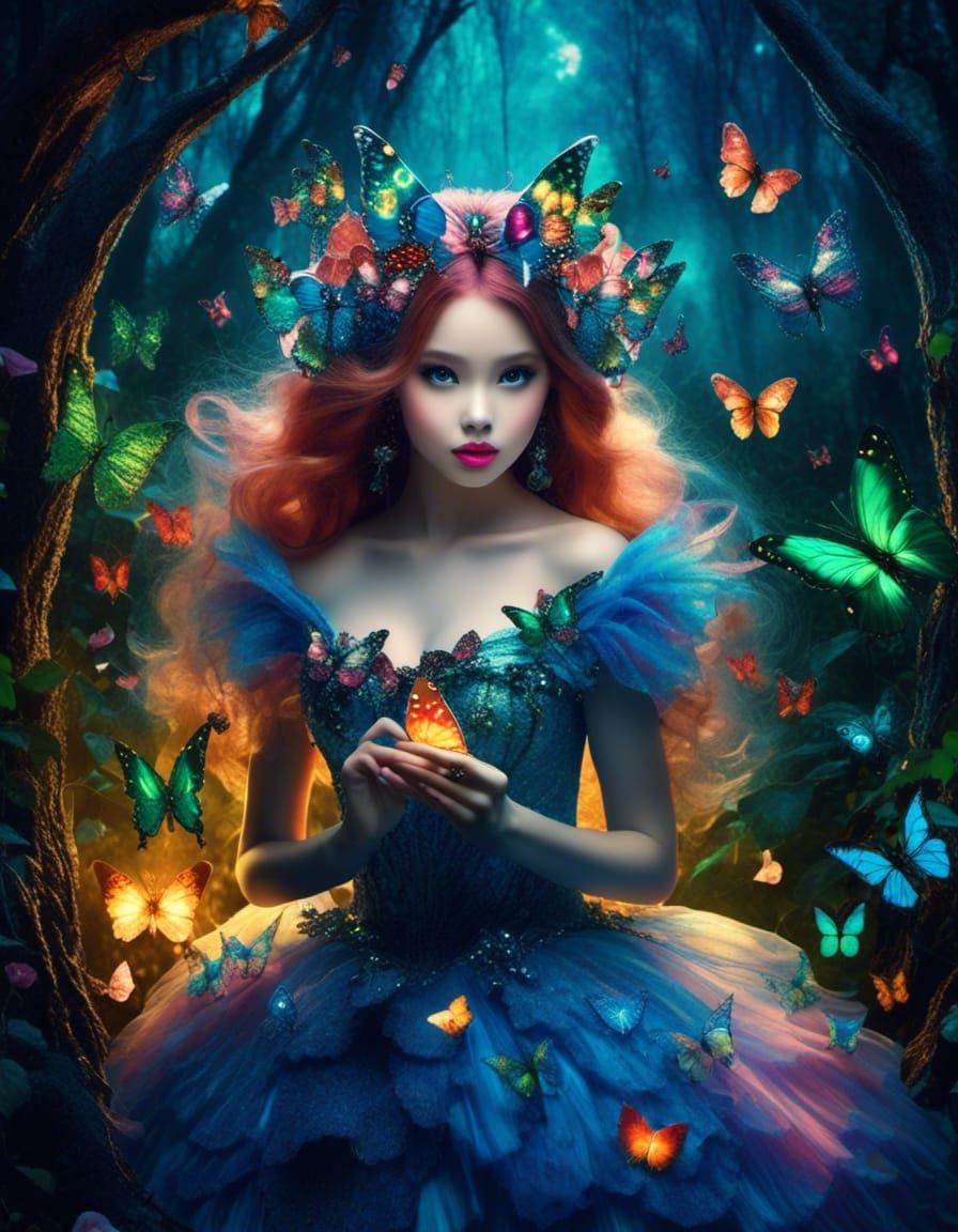 (fairy:1.9) portrait in a dark ancient overgrown enchanted forest <lora:FairiesXL:0.7> 