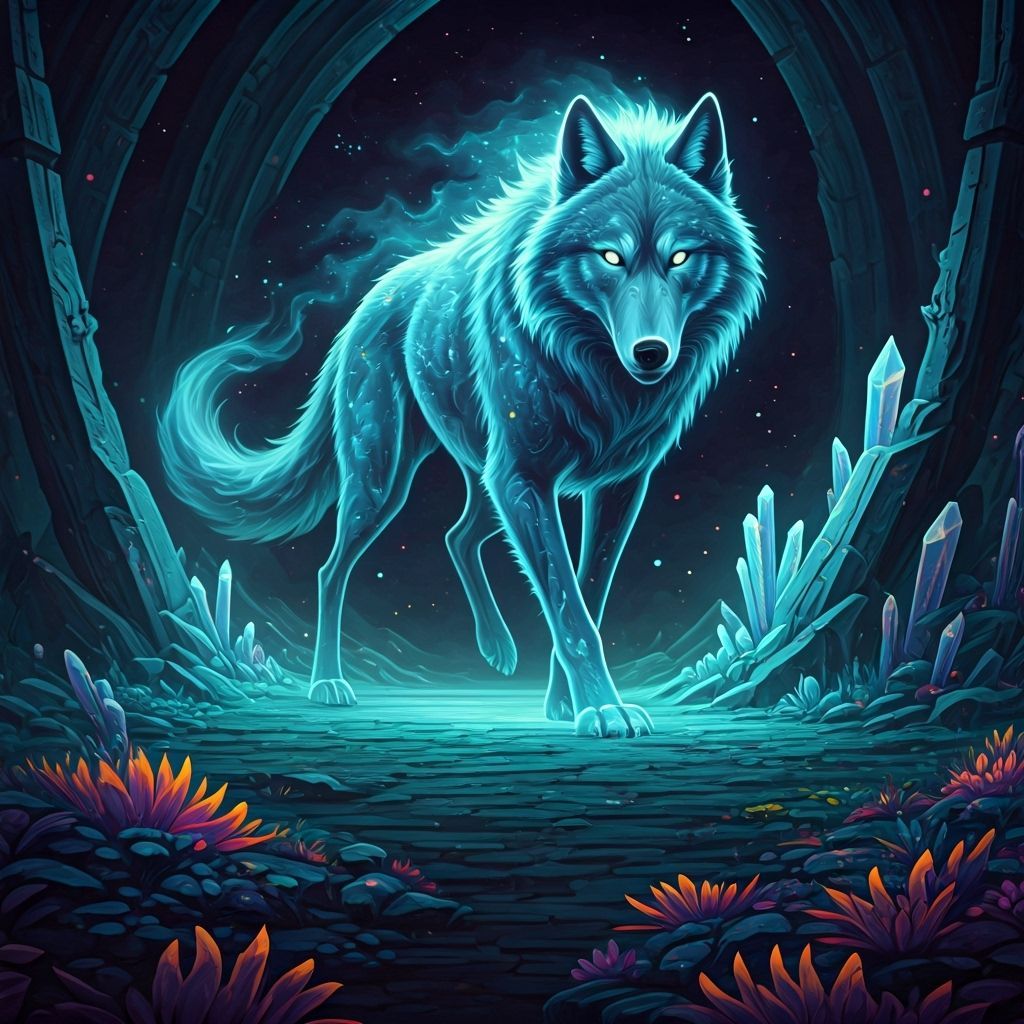 Spectral Wolf  by @DJDiztorted