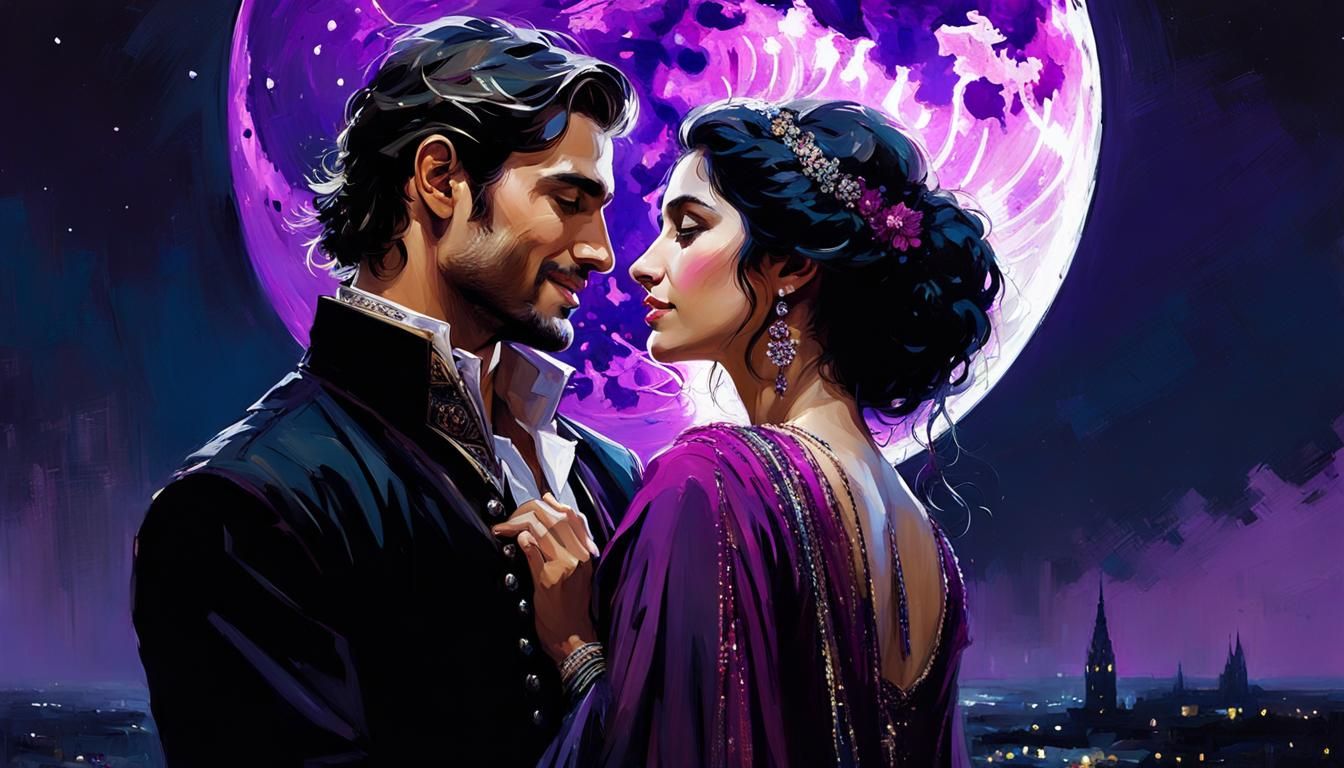 Romantic full moon night💜💖💜